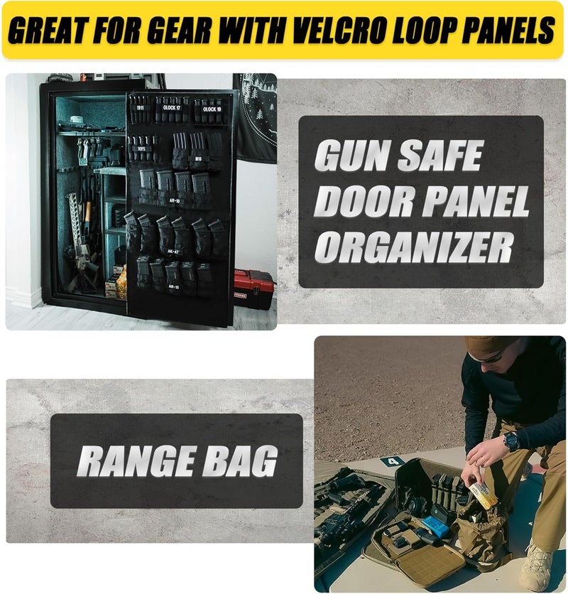 CLTAC Magazine Holder Insert Pouch Elastic Holster for 5.56/5.45/7.62/9mm/.45 SMG Mag with Hook & Loop Fastener for Tactical Chest Rig Range Bag Gun Safe Door Organizer - Image 4